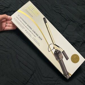 Hot Tools 1.25" Gold Extended Barrel Curling Iron - Black Handle